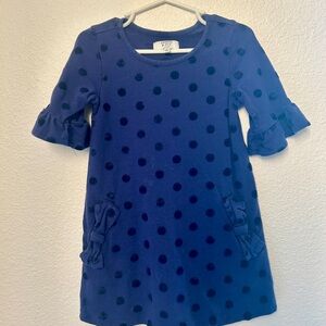 Crown & Ivy Blue Polka Dot Kids Shift Dress